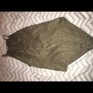 Charlotte Russe olive green body suit